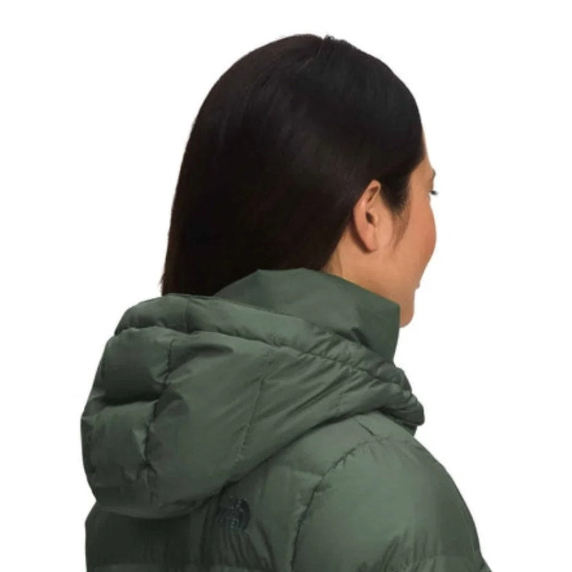 THE NORTH FACE Women’s New Dealio Down Parka Jacket XS Thyme Green Hood NWT