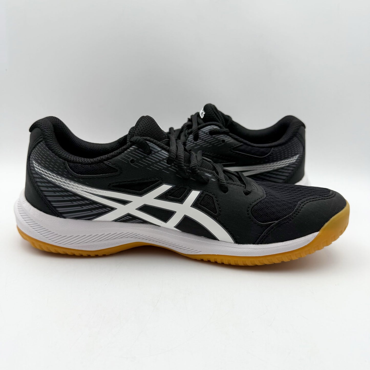 ASICS Womens Upcourt 6 Athletic Shoes US 11.5 EU 44 White Black Volleyball NIB