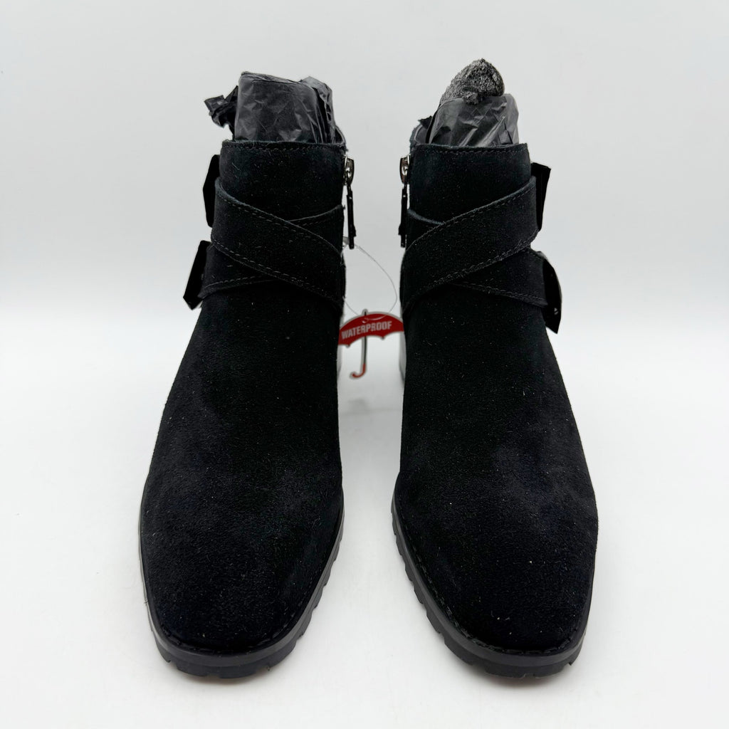 Blondo Womens Sway Ankle Booties Size 6.5 M Black Suede Waterproof NWOB