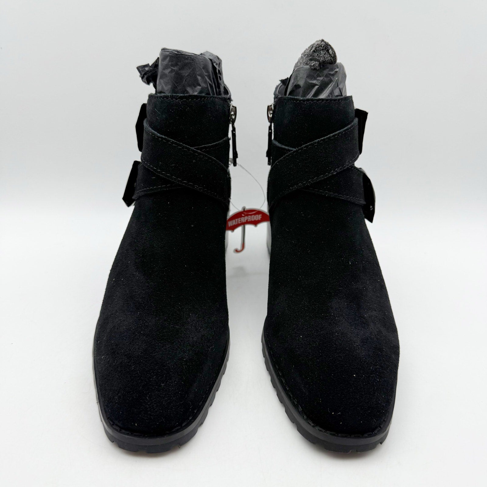 Blondo Womens Sway Ankle Booties Size 6.5 M Black Suede Waterproof NWOB