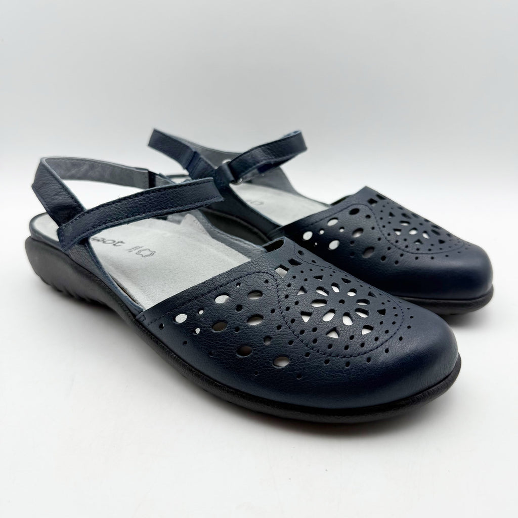 Naot Womens Arataki Flat Sandals EU 40 US 9 Blue Ink Leather NIB