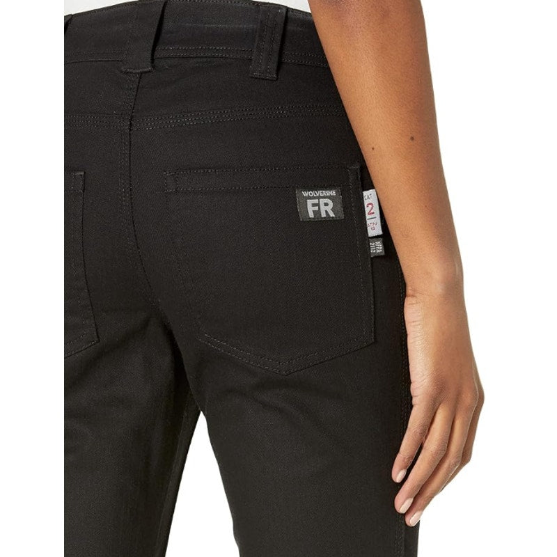 WOLVERINE Women's FR Flame Resistant Straight Jeans Size 14 Black Stretch NWT