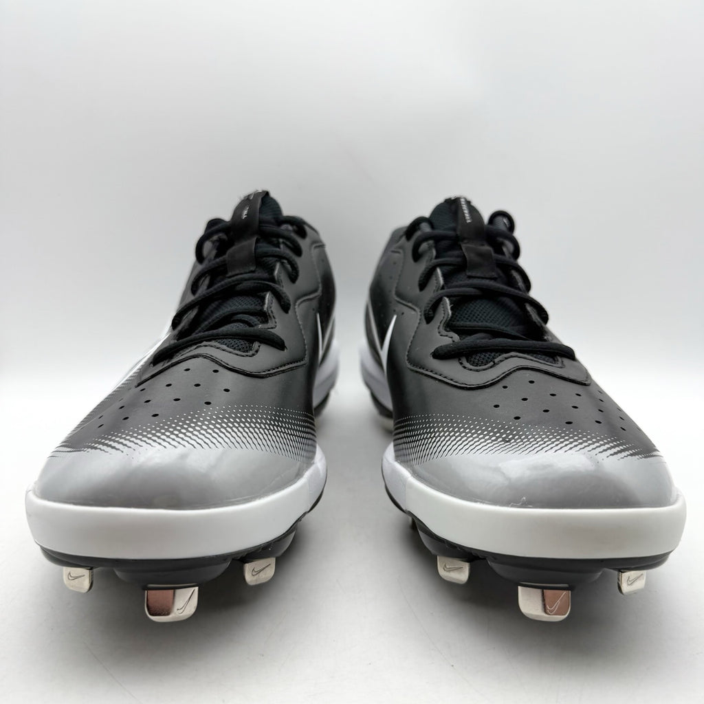Nike Mens Alpha Huarache Varsity 4 Low Baseball Cleats US 12 Black Grey NWOB