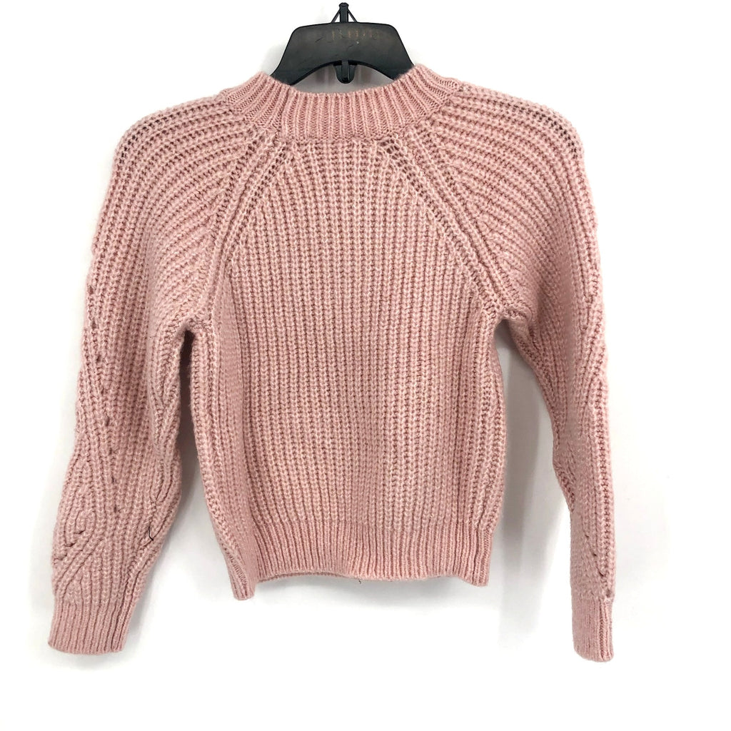 BARDOT JUNIOR Girl's Cozy Cable Knit Crewneck Sweater Size 14 Pink Potpourri NWT