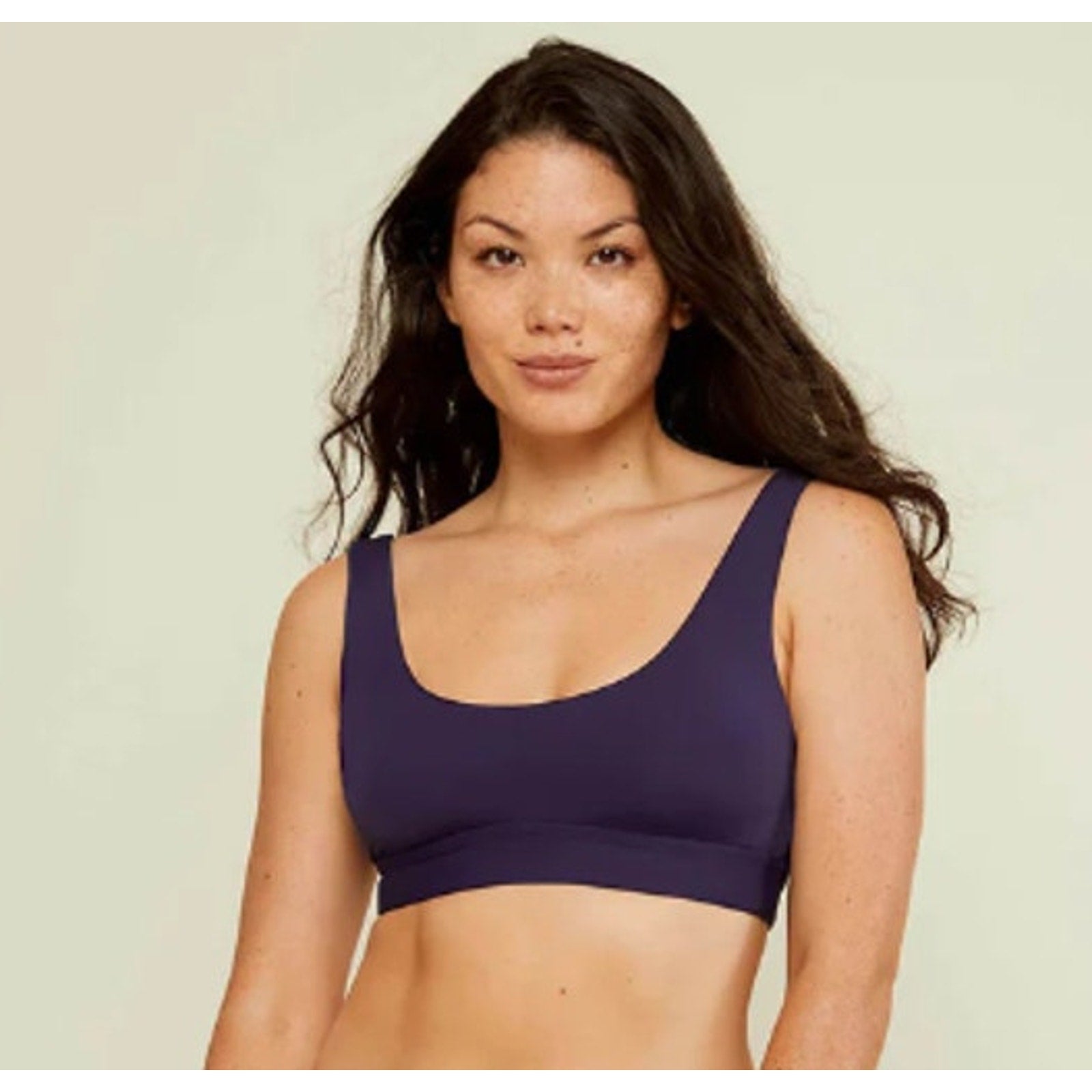 ANDIE SWIM Women's The Ventura Swim Top XXL Flat Navy Blue Scoop Neck NWT