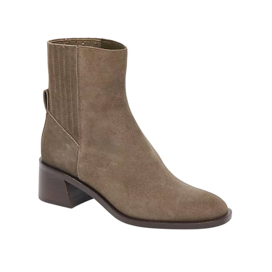 DOLCE VITA Women's Linny H2O Bootie Size 8.5 Olive Grey Suede Waterproof NIB