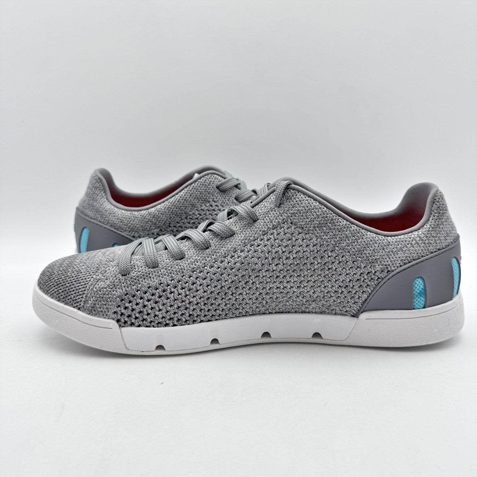 SWIMS Mens Tennis Knit 2.0 Casual Sneakers Size 8 EU 41 Grey Knit NWOB