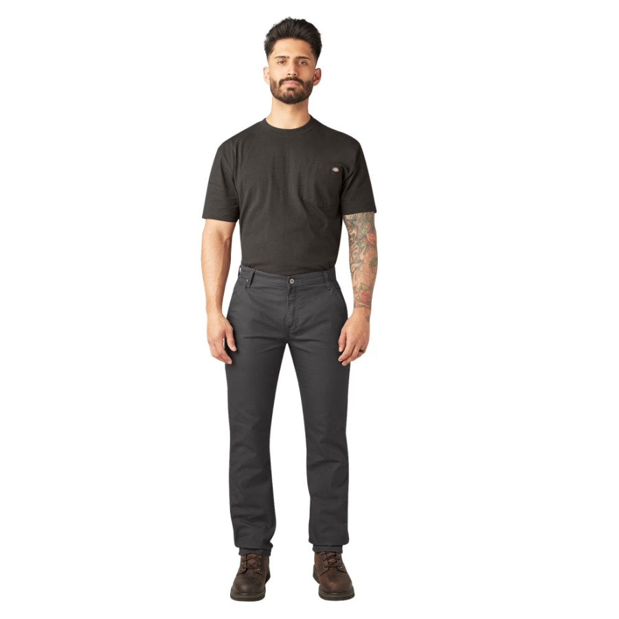 DICKIES Men's Duck Carpenter Pants 42x30 Gray Slate Regular Fit Stretch NWT