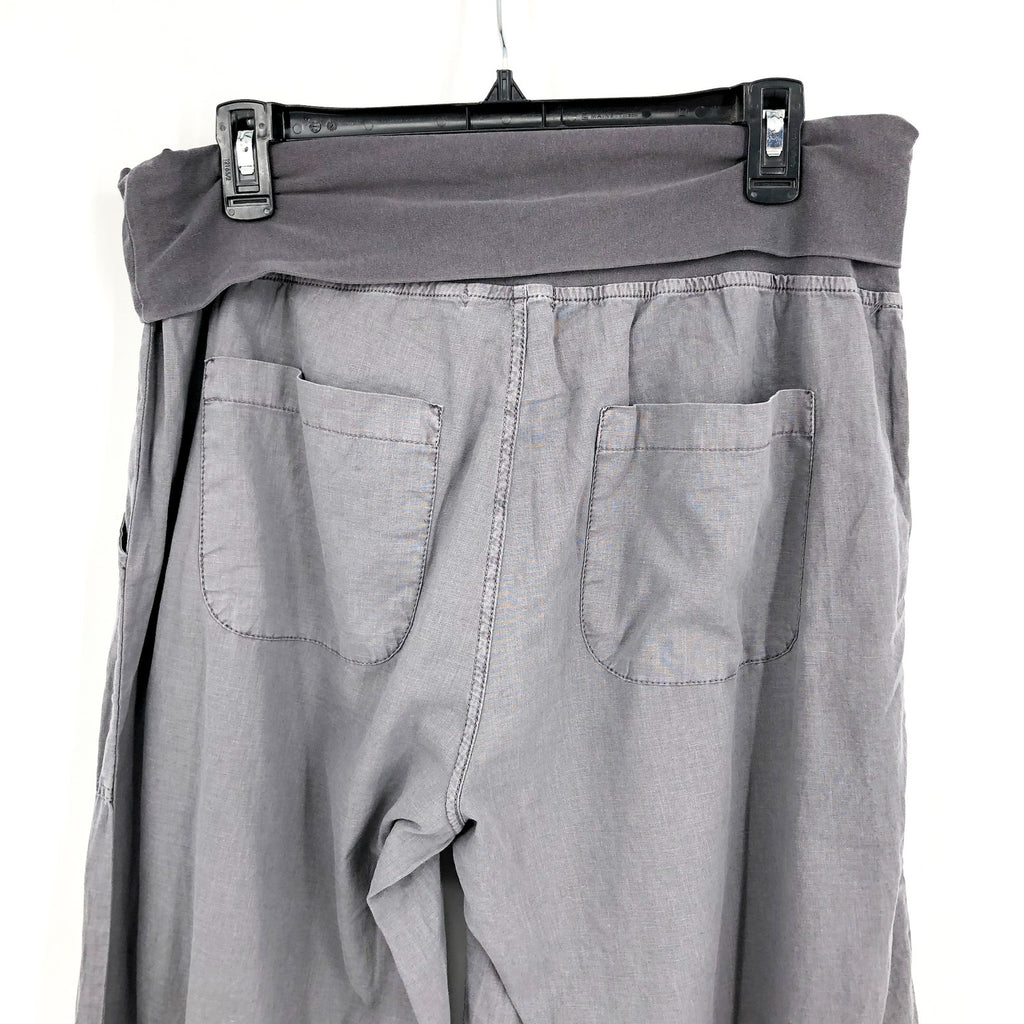 XCVI Women's Garni Crop Casual Pants Large Gray Nebulous Pigment Wide Leg NWT