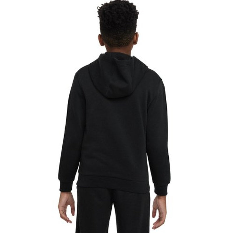 Nike Big Boys' Club Fleece Hoodie Medium Black Pullover Sweatshirt NWT