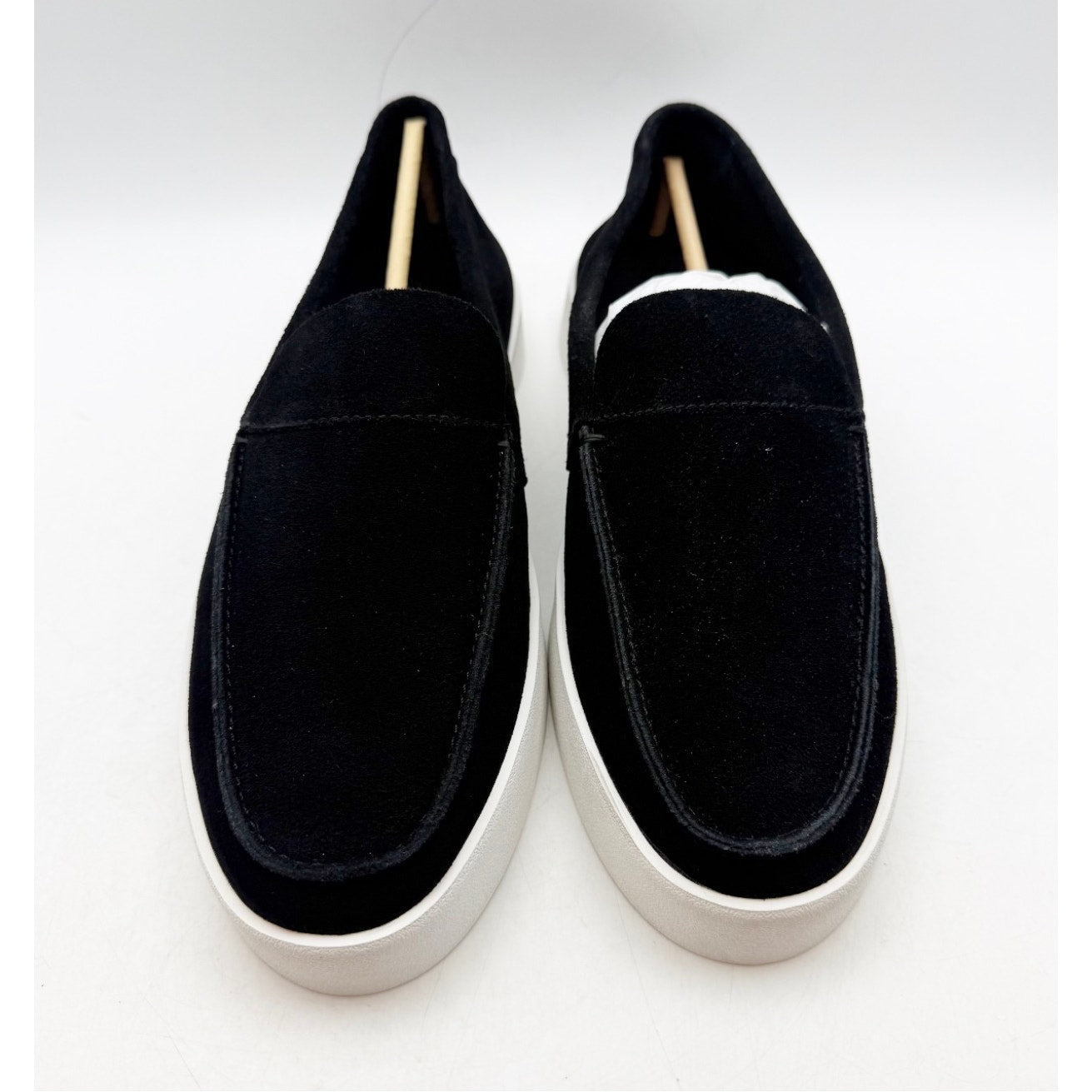Saint Morta Men's Hemisphere Slip On Loafers Size 8 Black White Suede NIB