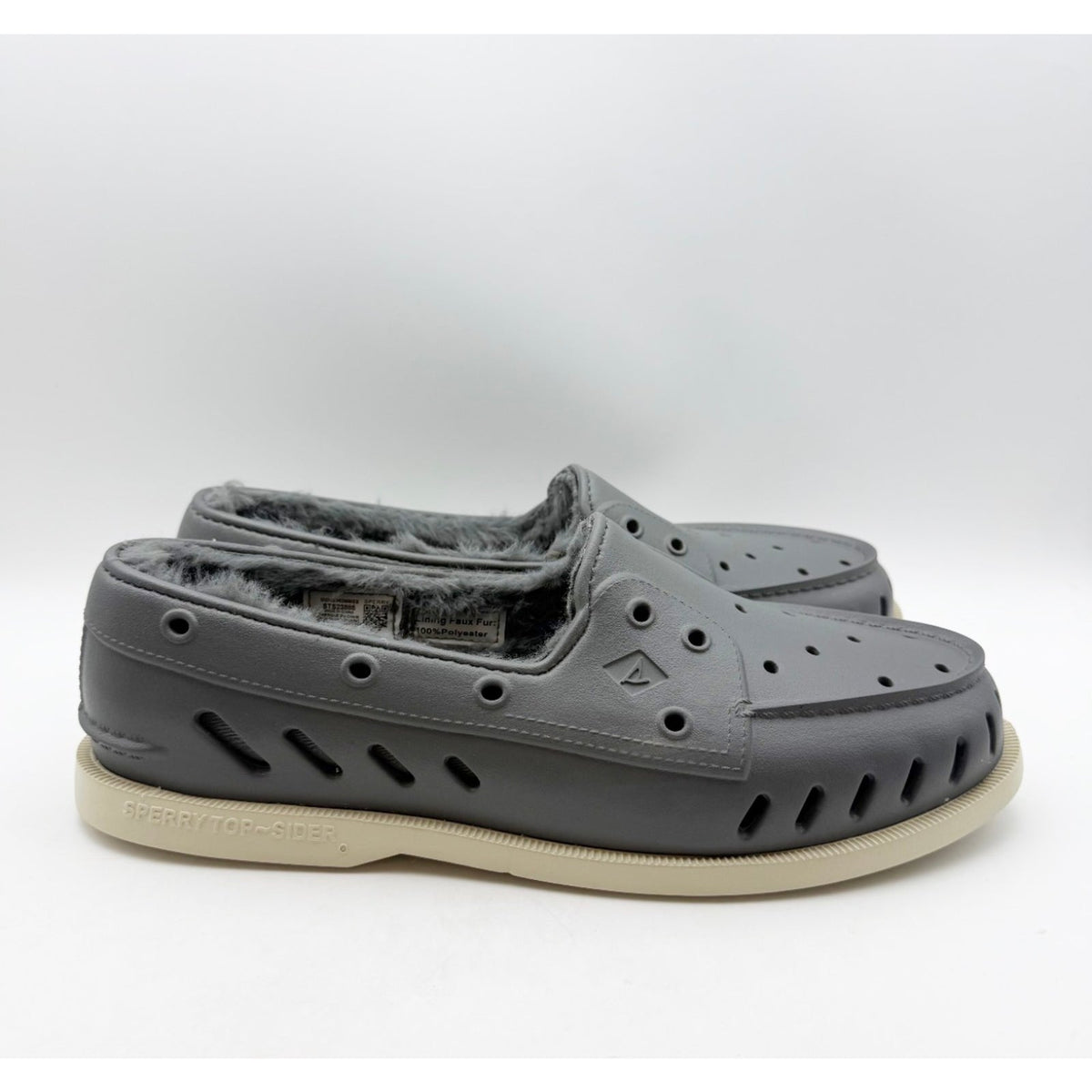 SPERRY Mens Original Float Cozy Boat Shoes Size 8 EU 41 Grey EVA NWOB