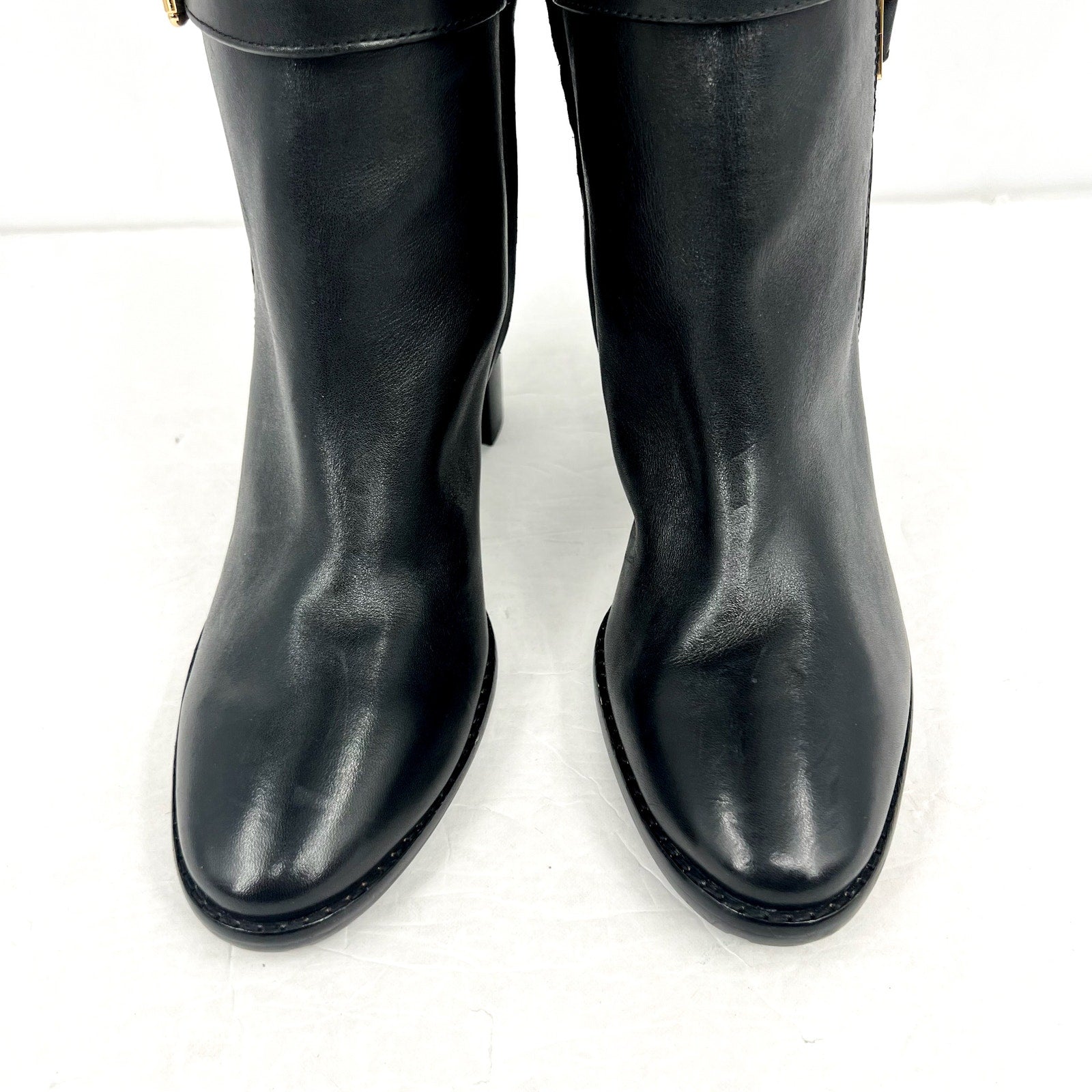 Lauren Ralph Lauren Womens Manchester Knee High Boots US 10 Black Leather NWOB