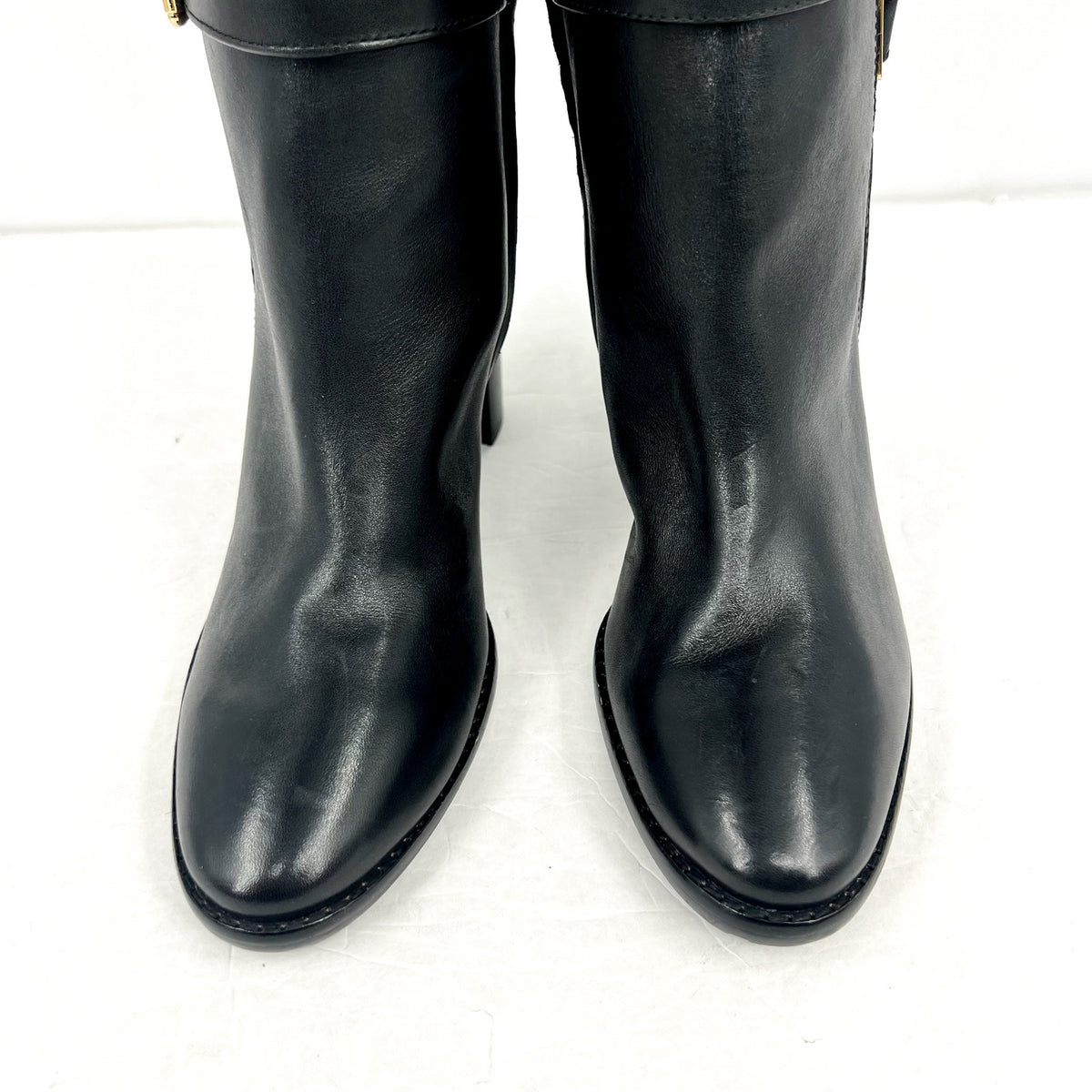 Lauren Ralph Lauren Womens Manchester Knee High Boots US 10 Black Leather NWOB
