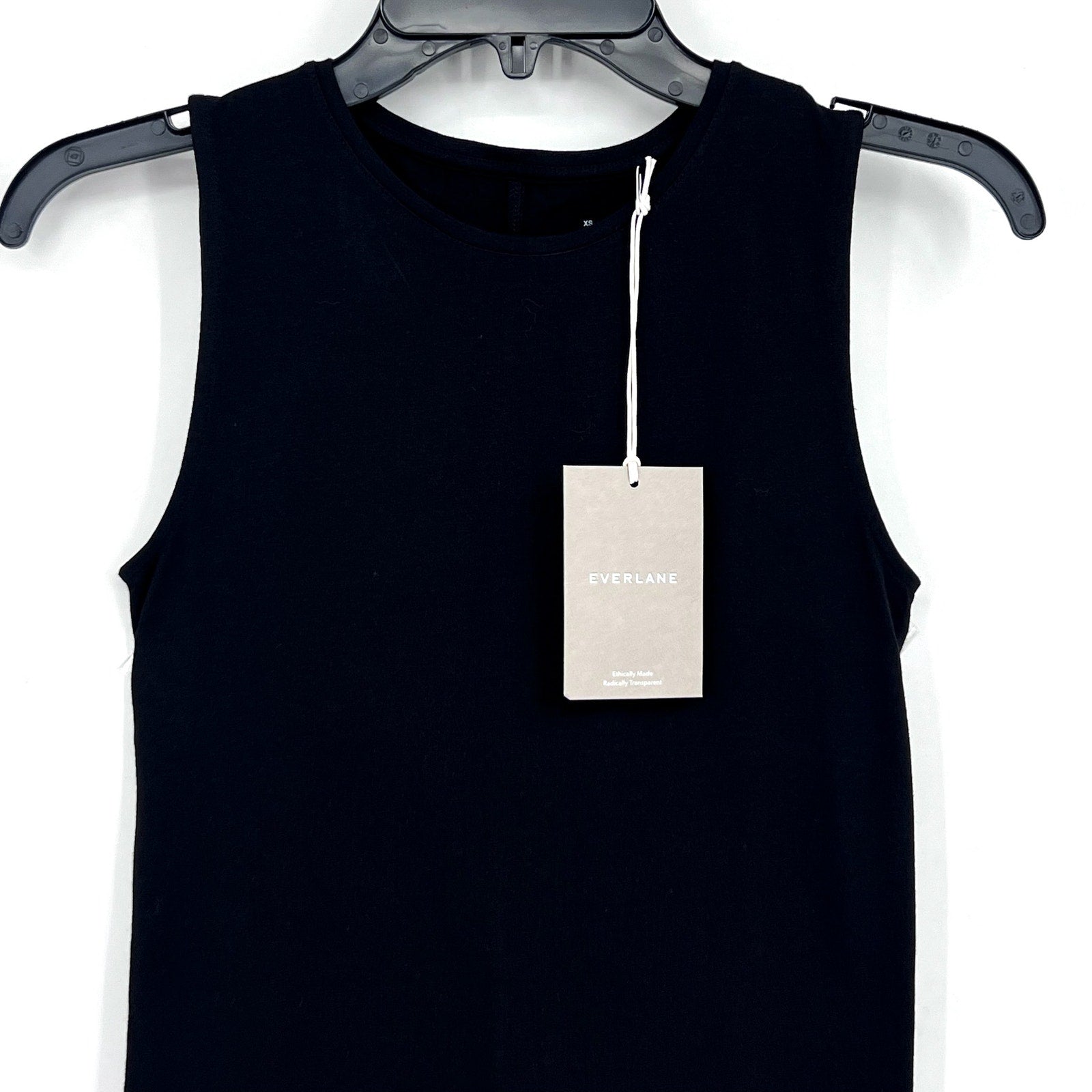 EVERLANE Women's The Supima Form Tank Top Medium Black Sleeveless Crewneck NWT