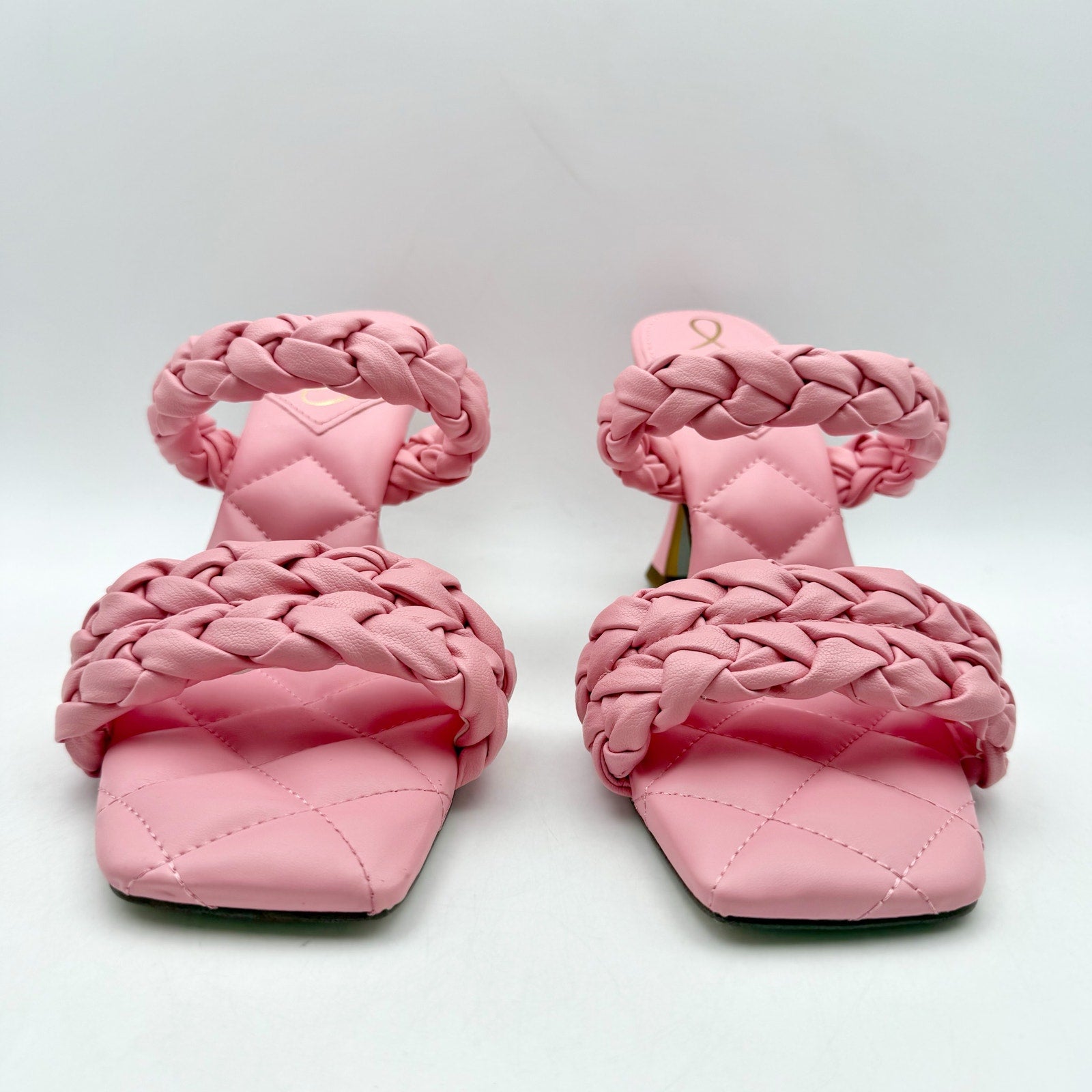 Sam Edelman Womens Meghan Heeled Sandals Size 8 M EU 38 Pink Slip On NIB