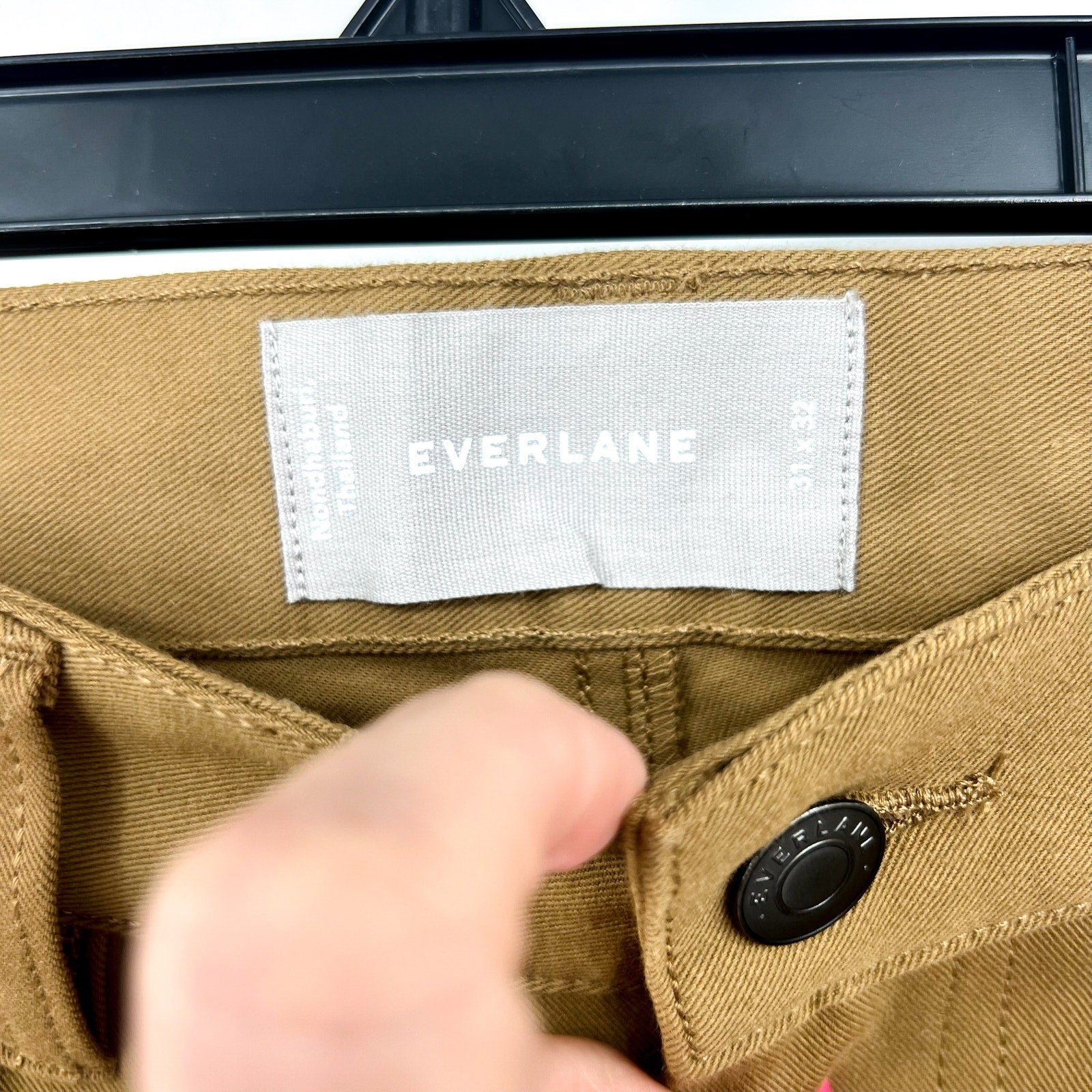 EVERLANE Men's The Performance 5-Pocket Pants 31x32 Tan Stretch NWT