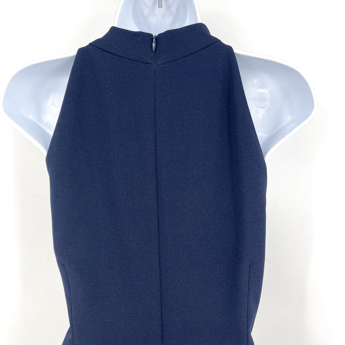 VINCE CAMUTO Signature Crepe Bow Jumpsuit Size 16 Navy Blue Halter Neck NWT