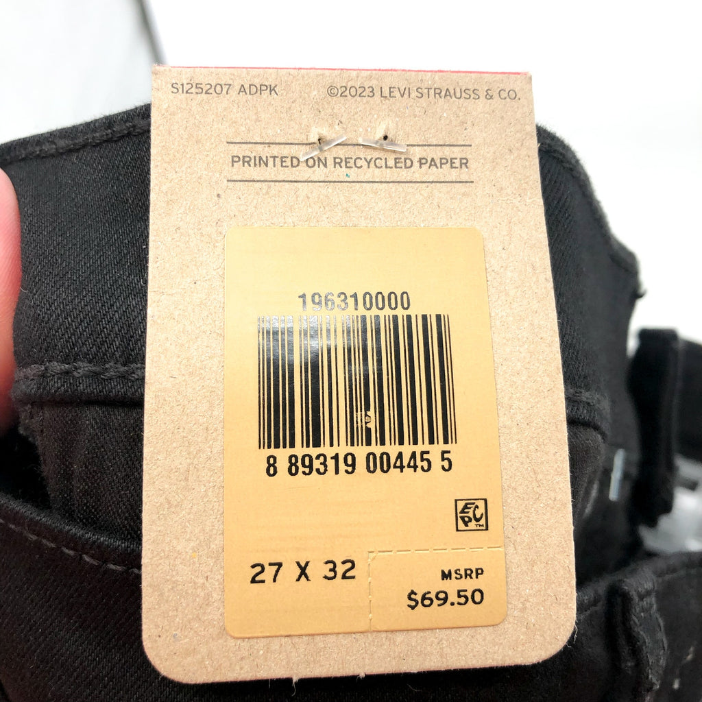 LEVI'S Women's 314 Shaping Straight Jeans 27x32 US 4 Soft Black NWT 196310000