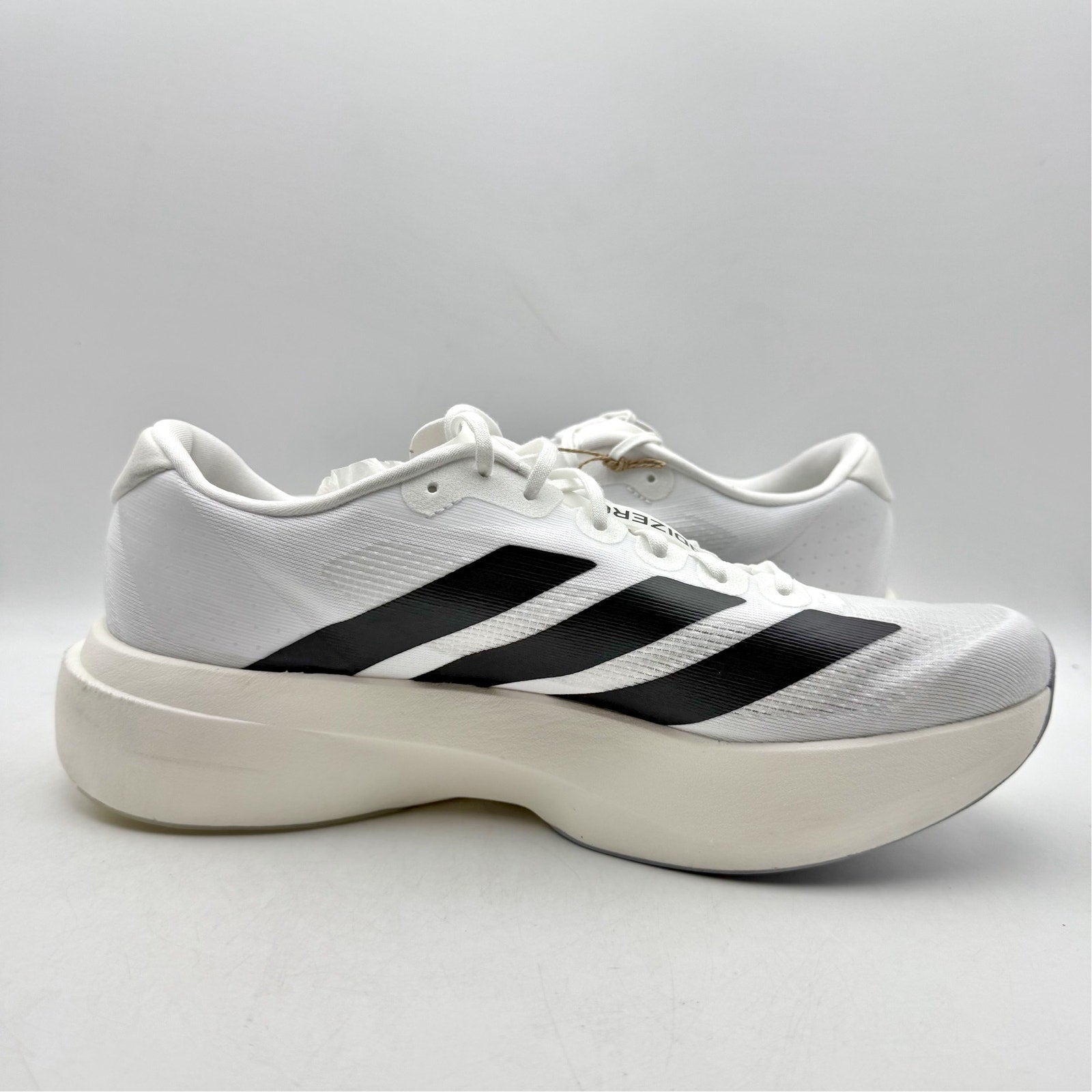 Adidas Mens Adizero Evo SL Running Sneakers US 9.5 M White Black Athletic NWT