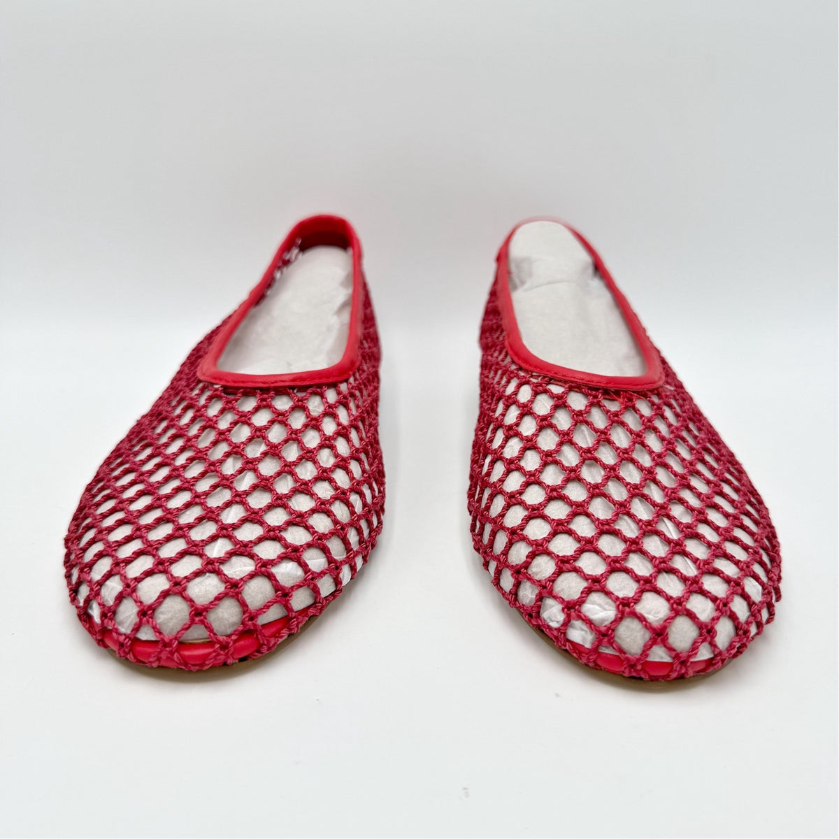 Marc Fisher Ltd. Womens Jazlyn Flats Size 8.5 M Red Leather NWOB