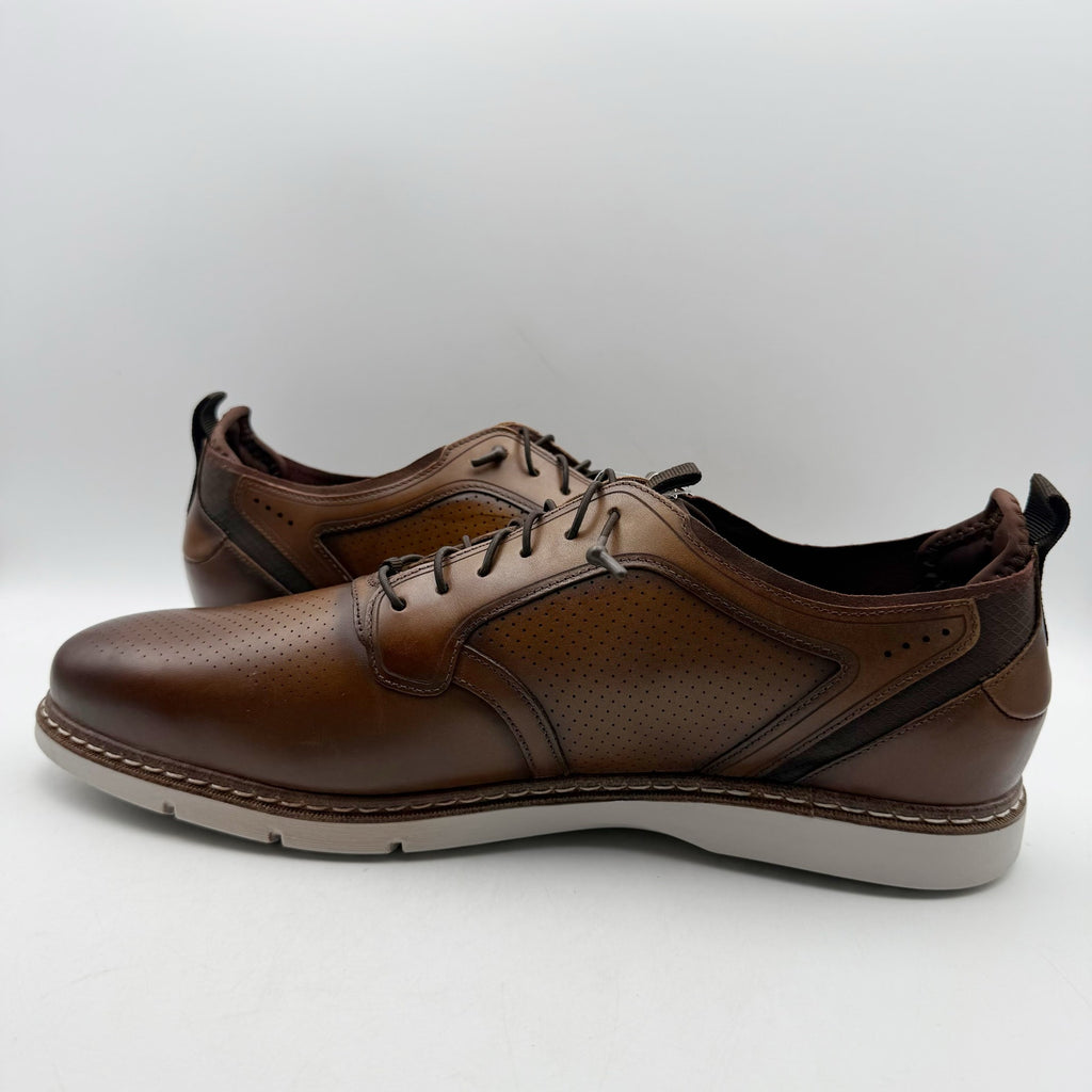 Stacy Adams Mens Sync Slip-On Oxfords Size 15 Wide Brown Leather NWOB