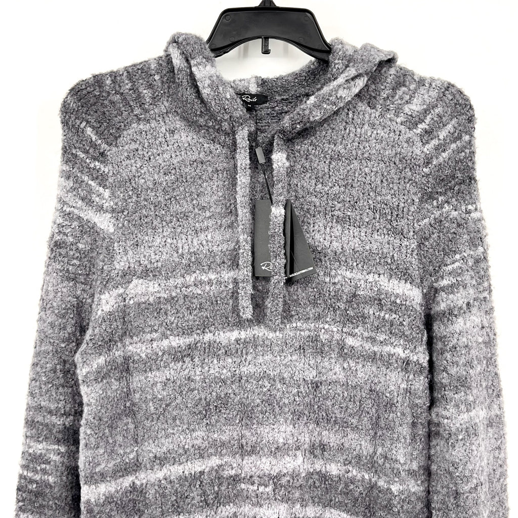 RAILS Men's Long Sleeve Rollins Hoodie Sweater Medium Storm Gray Boucle Knit NWT
