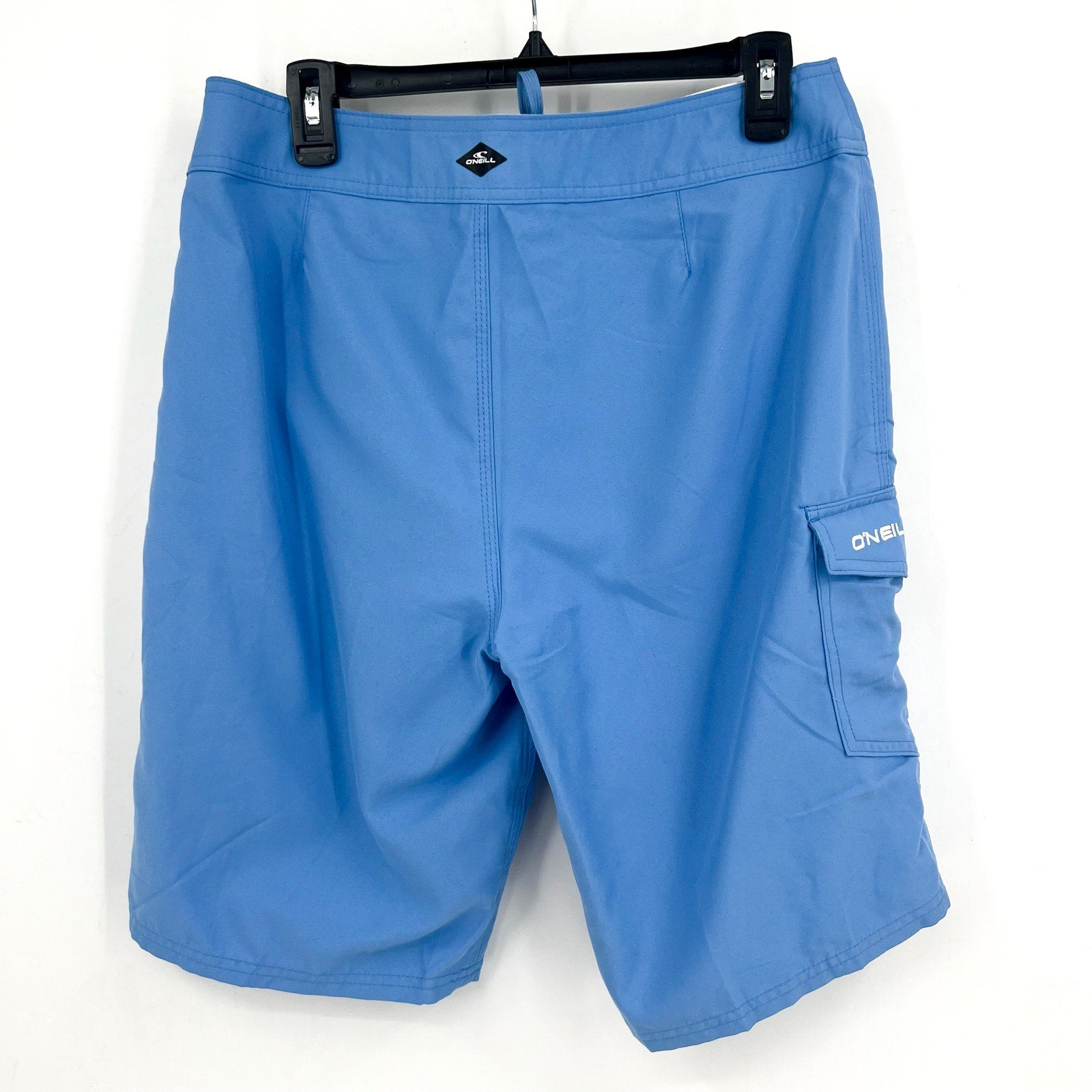 O'NEILL Mens Santa Cruz Solid 2.0 Boardshorts Size 31 Blue Cyan Drawstring NWT