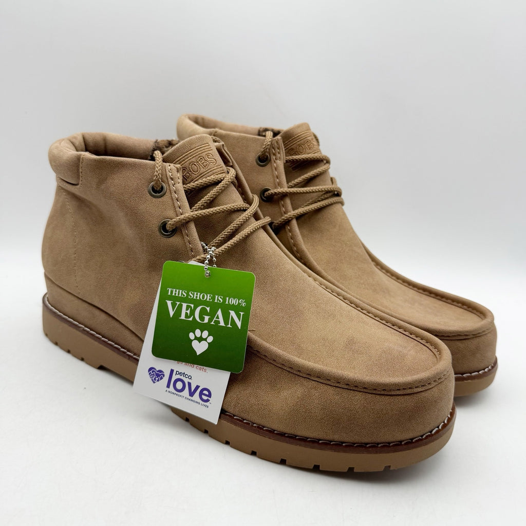 Skechers Womens Chill Wedge Booties US 10 EU 40 Light Brown Vegan Suede NWT