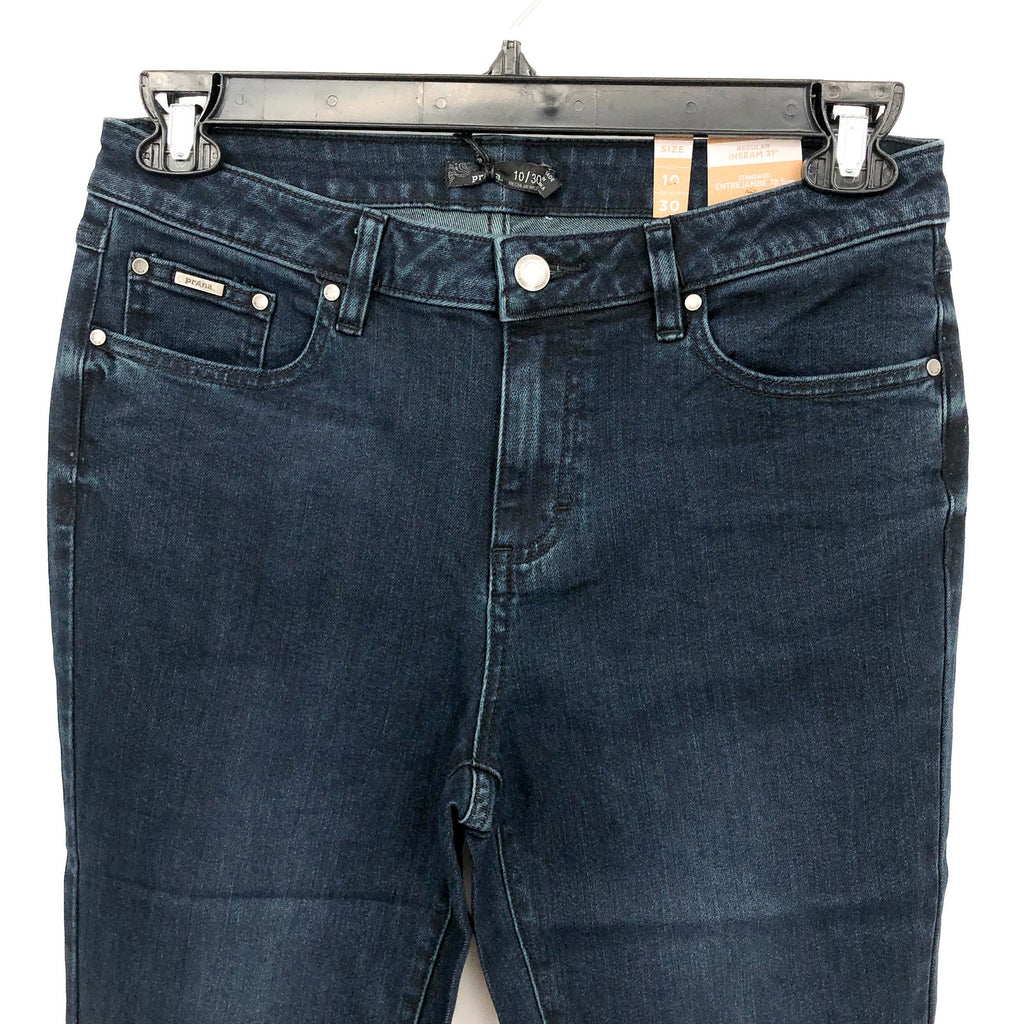 Prana Womens Sienna Skinny Jean 30x30 US 10 Deep Blue Stretch Denim Mid Rise NWT