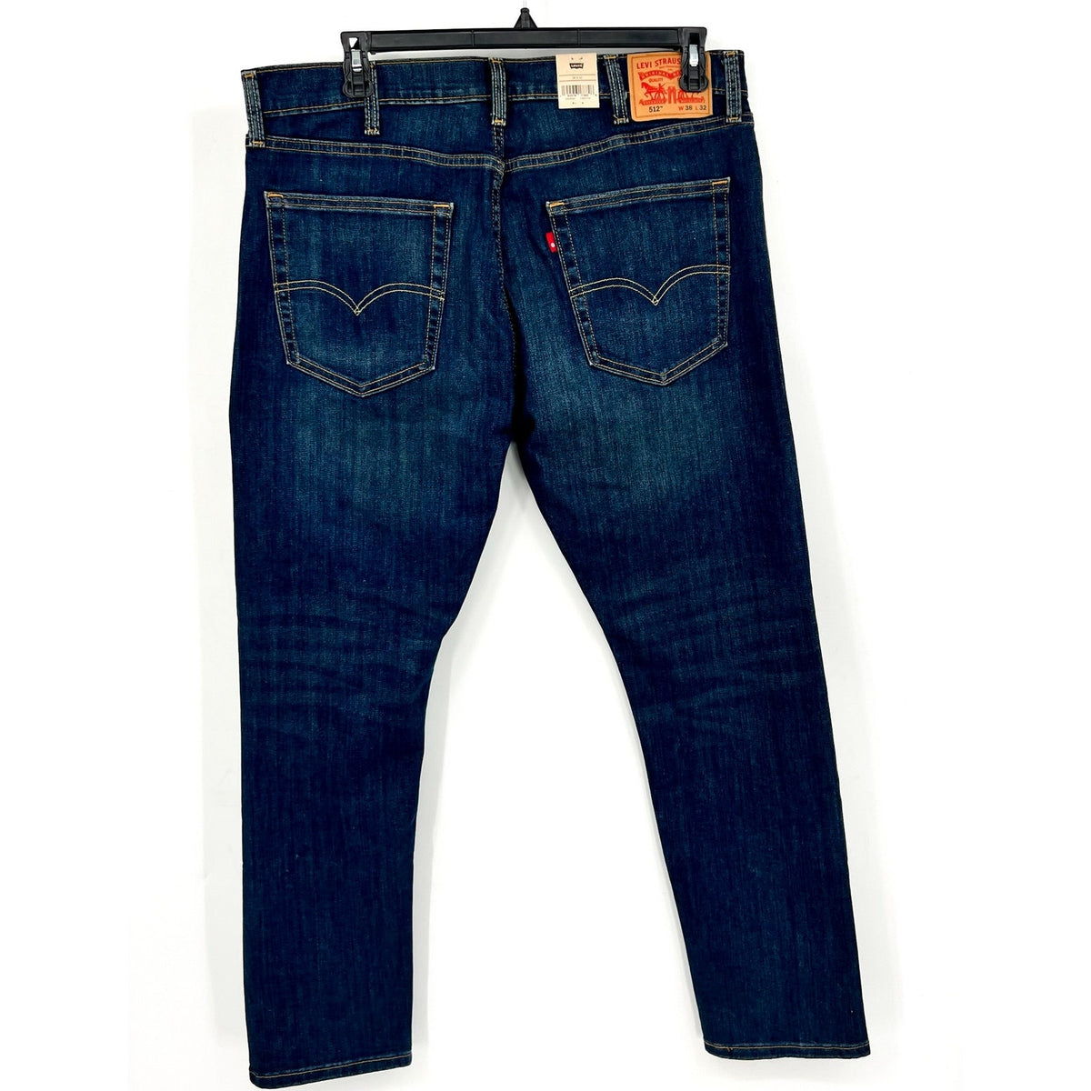 LEVI'S Men's 512 Slim Taper Fit Jeans 38x32 Dark Blue Stretch 28833-0682 NWT