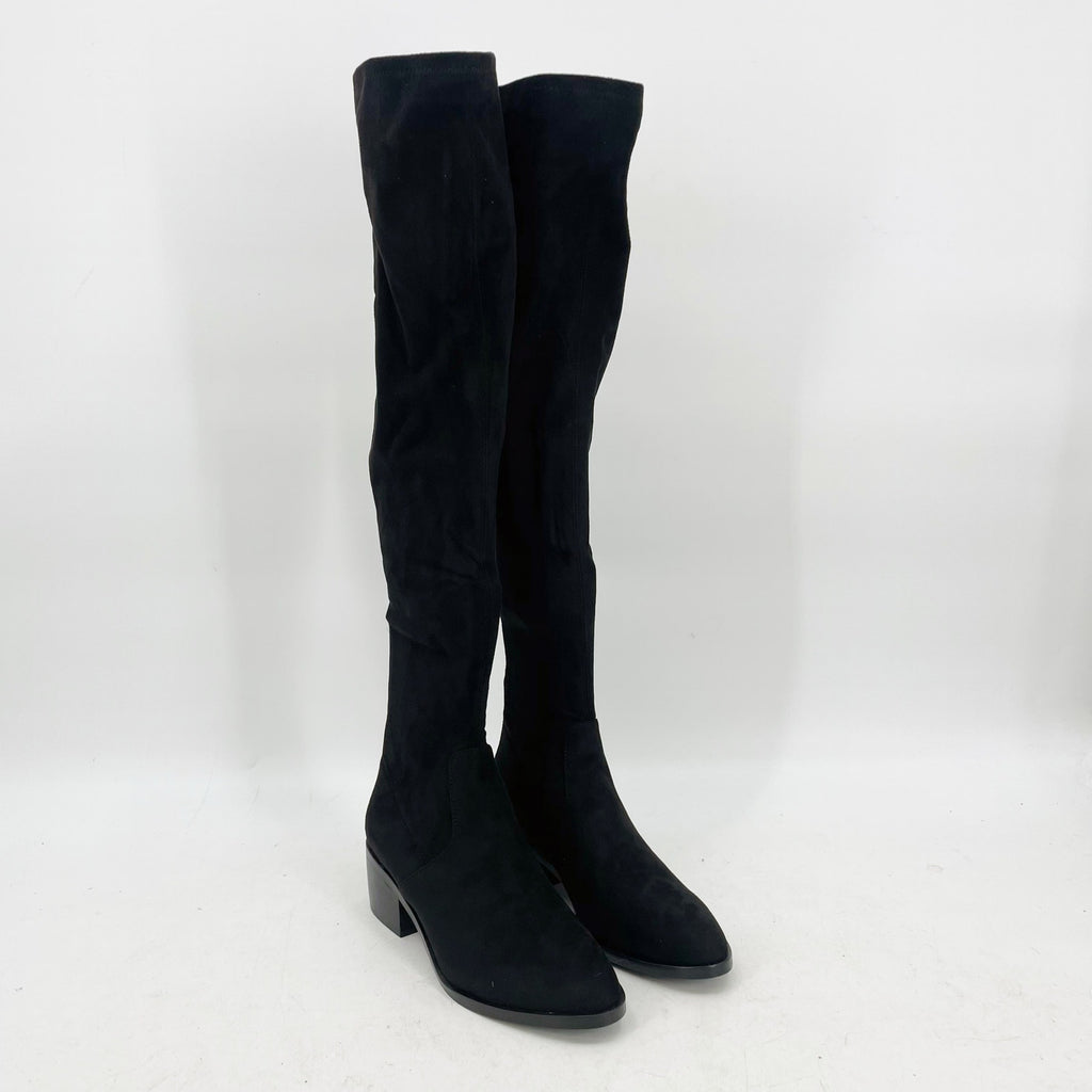 Steve Madden Women's Georgette Over the Knee Boots Size 8 Black Pull On NIB