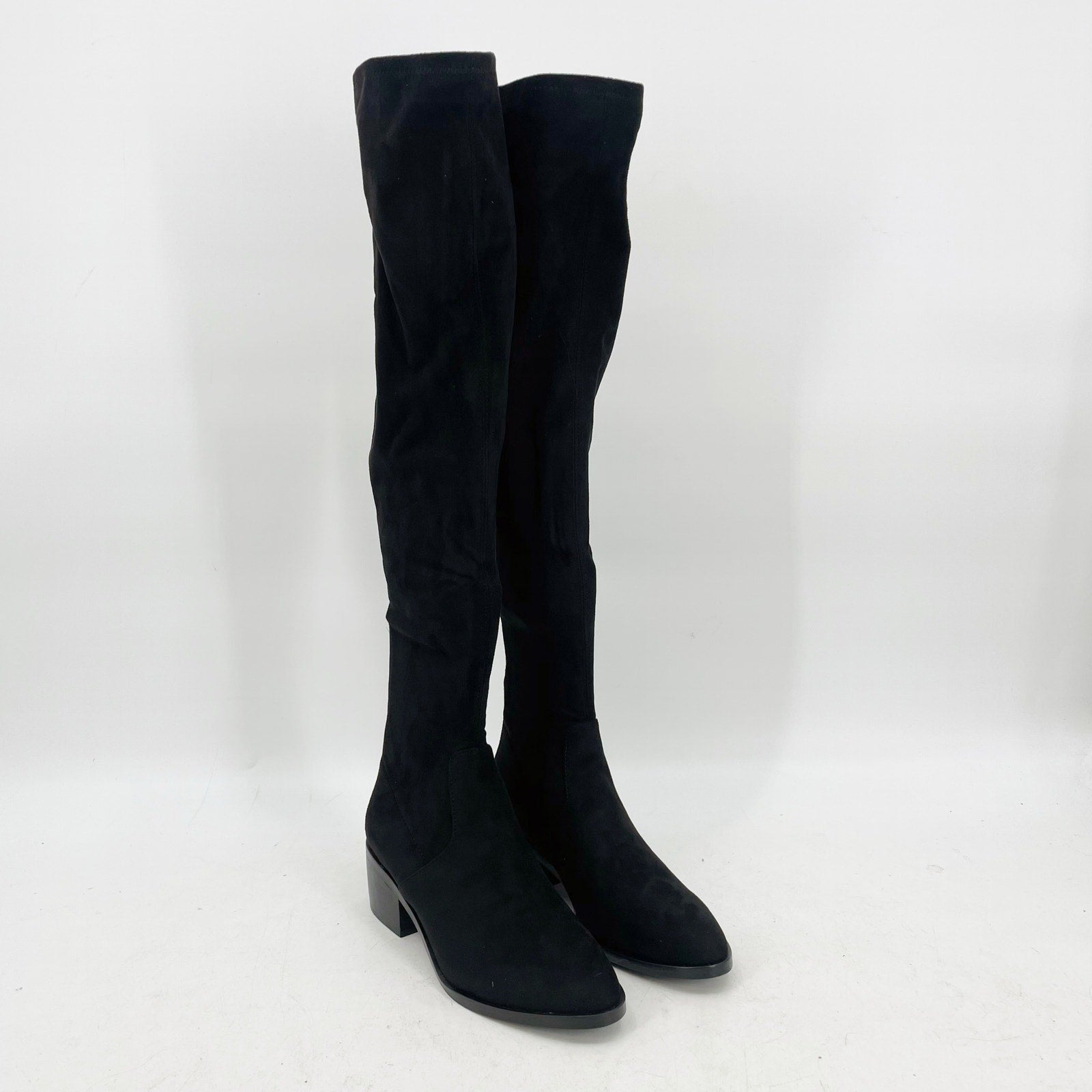 Steve Madden Women's Georgette Over the Knee Boots Size 8 Black Pull On NIB