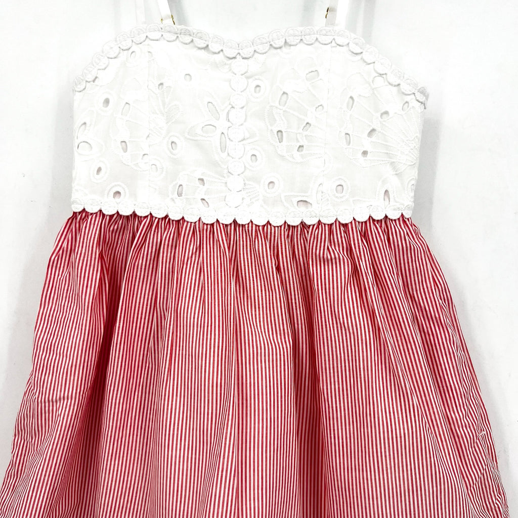 LILLY PULITZER Girls Mini Haylan Dress Size 4 Mizner Red Seaside Stripe NWT
