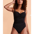 BLEU ROD BEATTIE Kore Bandeau One Piece Swimsuit Size 12 Black NWT