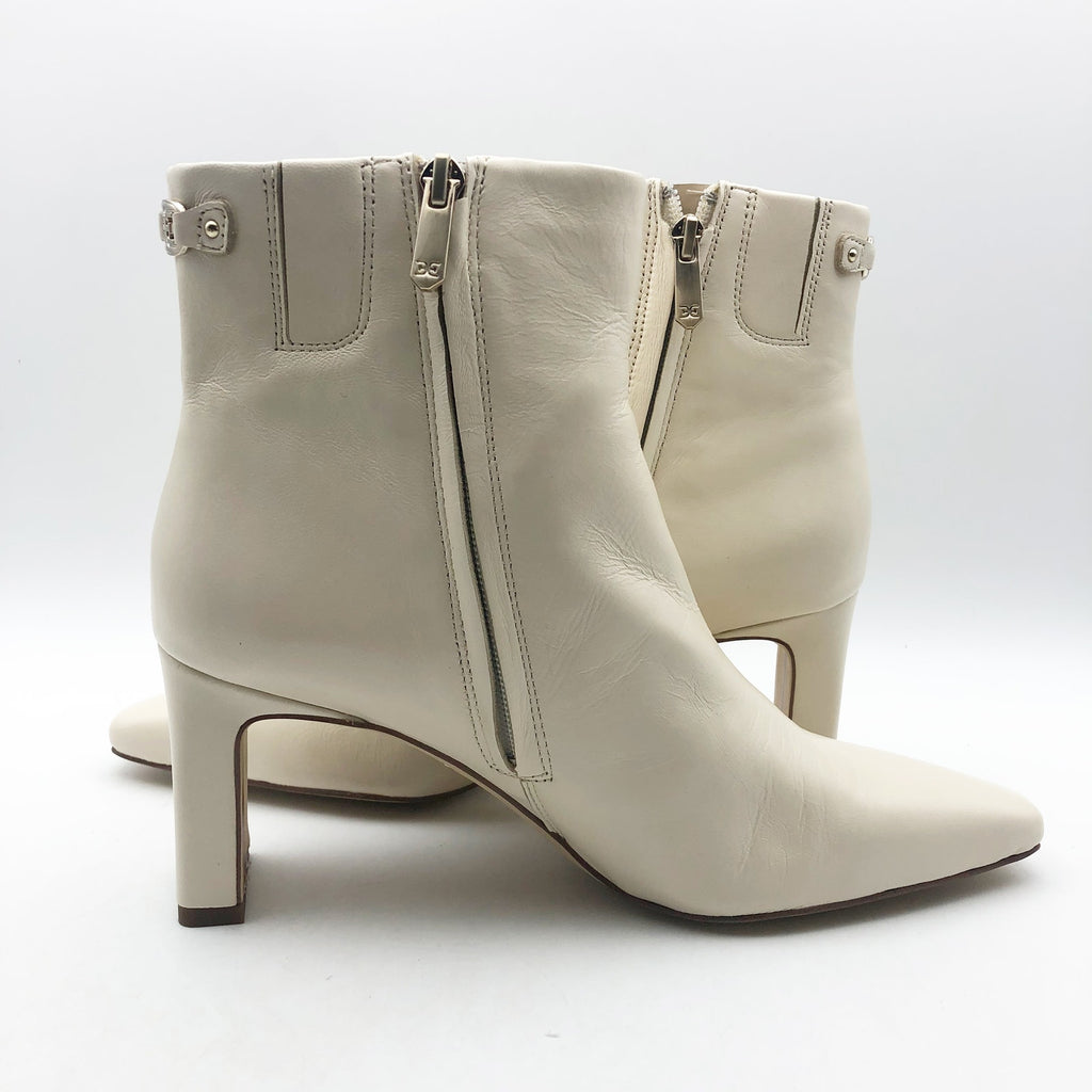 Sam Edelman Womens Saige 2 Ankle Boots US 7.5 M EU 38 White Cream Leather NWOB