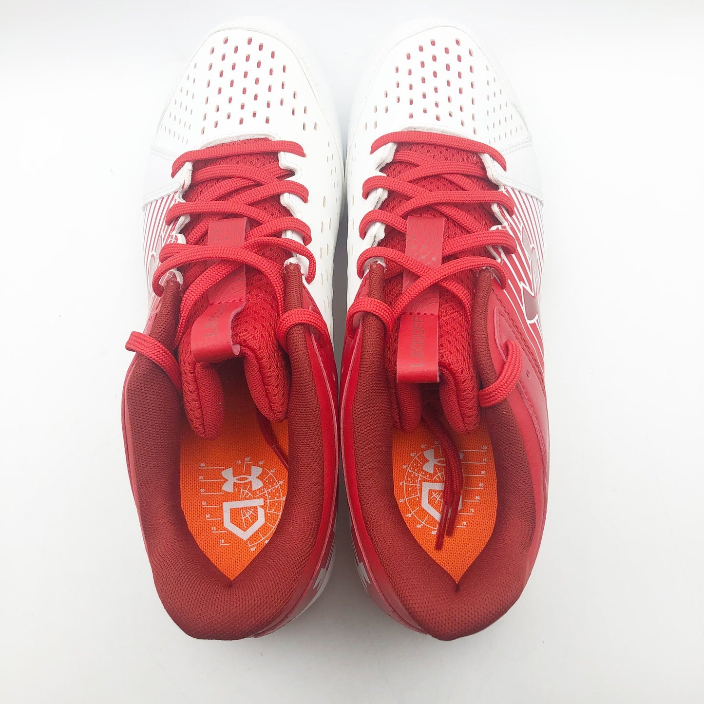 Under Armour Men's Leadoff Low Rm Baseball Cleats Size 13 Red White NWOB