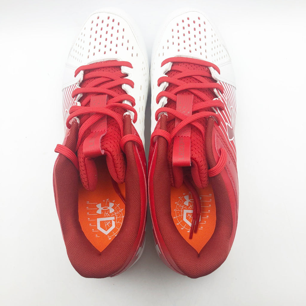 Under Armour Men's Leadoff Low Rm Baseball Cleats Size 13 Red White NWOB