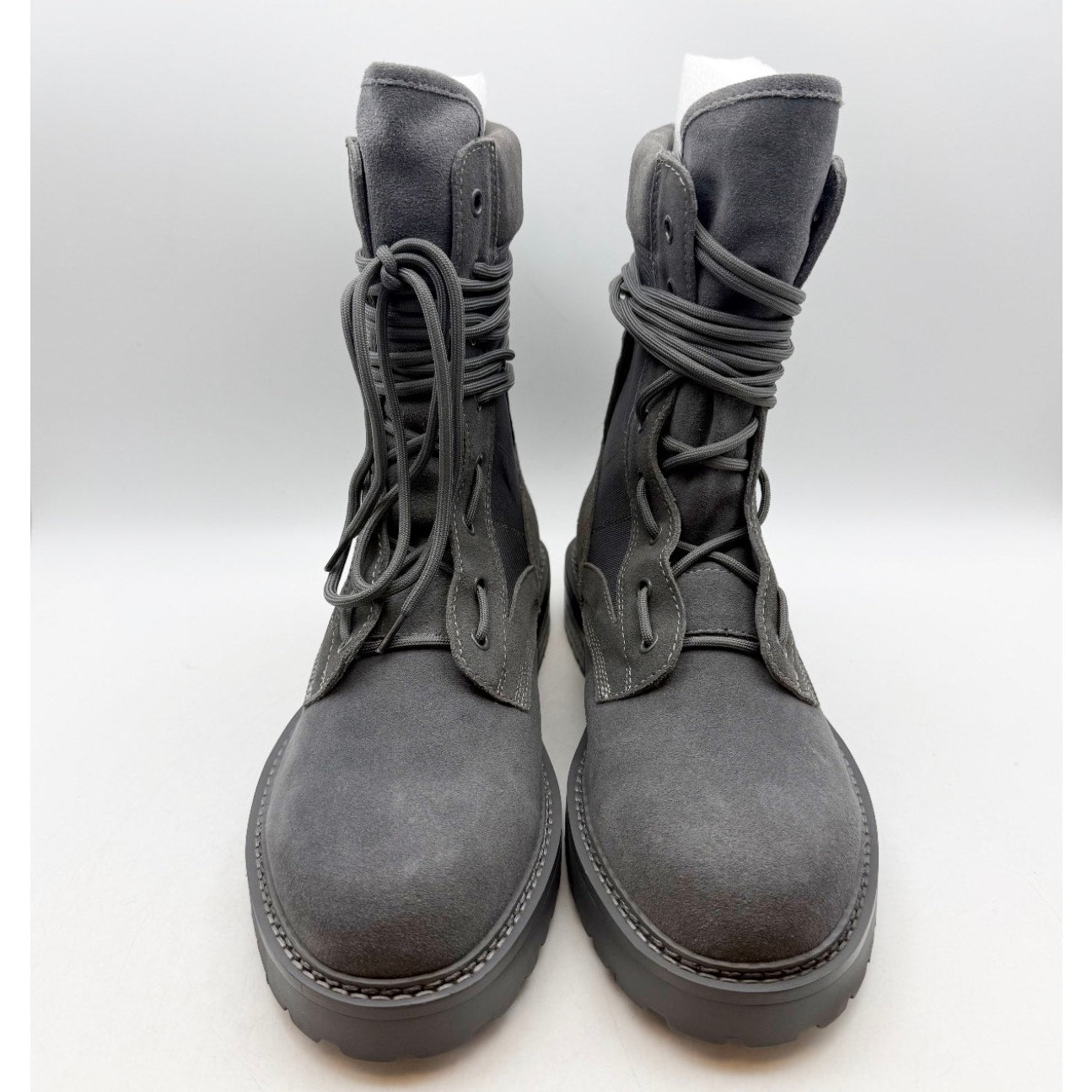 Saint Morta Mens Revenant Combat Boots Size 8 EU 42 Dark Grey Suede NIB