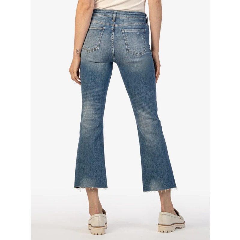 KUT FROM THE KLOTH Kelsey Ankle Flare Jeans Size 18 Perceptual Blue Fab Ab NWOT