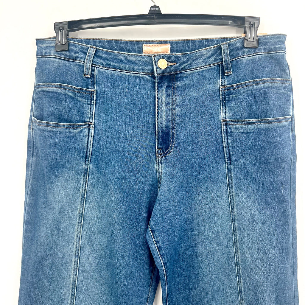 KUT FROM THE KLOTH Meg Wide Leg Ankle Jeans Size 18 Loyalty Blue Seamed NWT