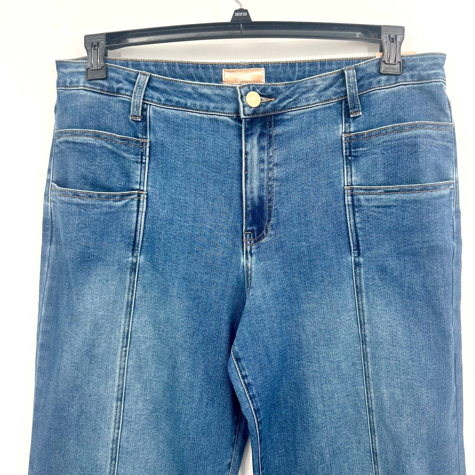 KUT FROM THE KLOTH Meg Wide Leg Ankle Jeans Size 18 Loyalty Blue Seamed NWT