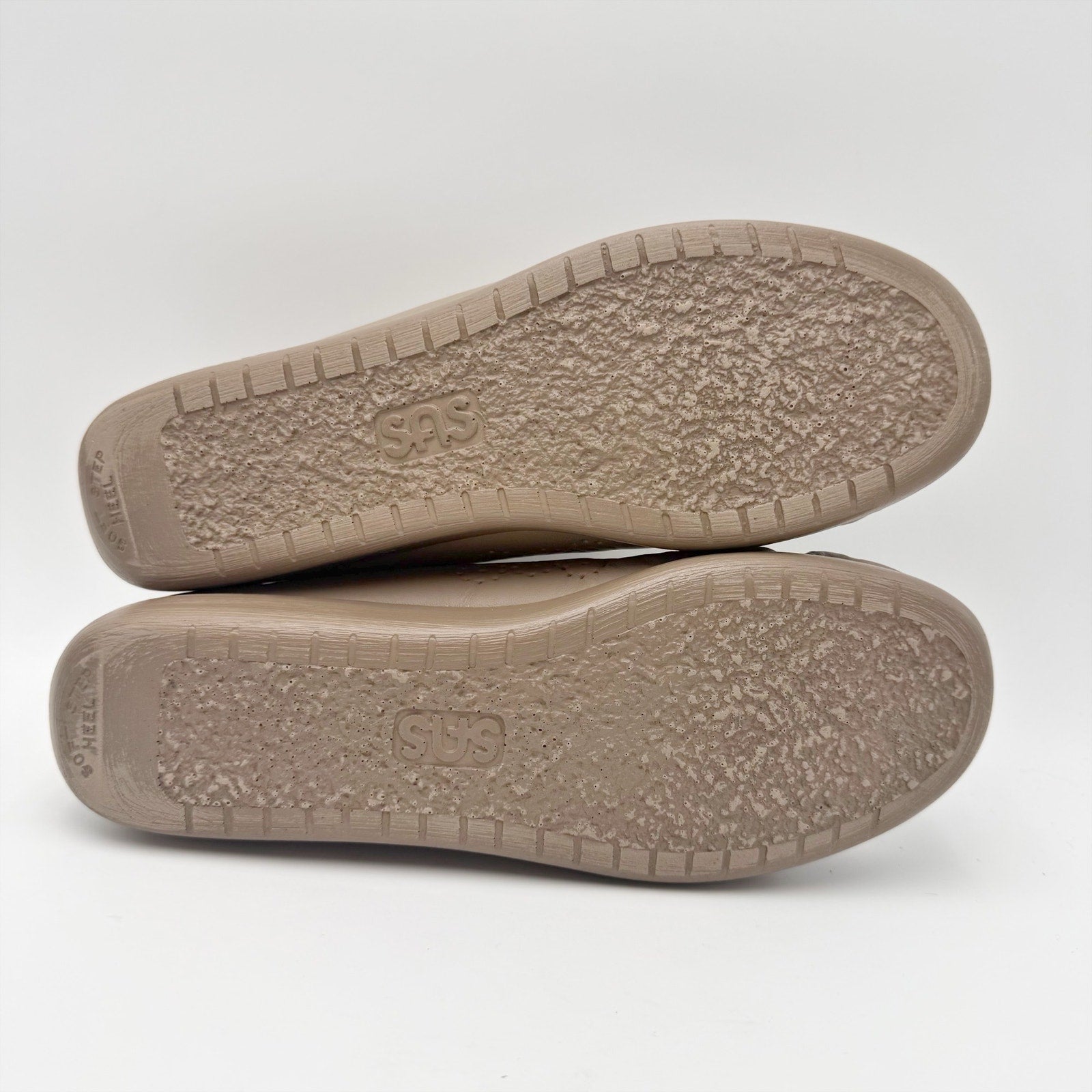 SAS Womens Siesta Comfort Tie Wedge Shoes US 7 M Mocha Tan Leather NIB
