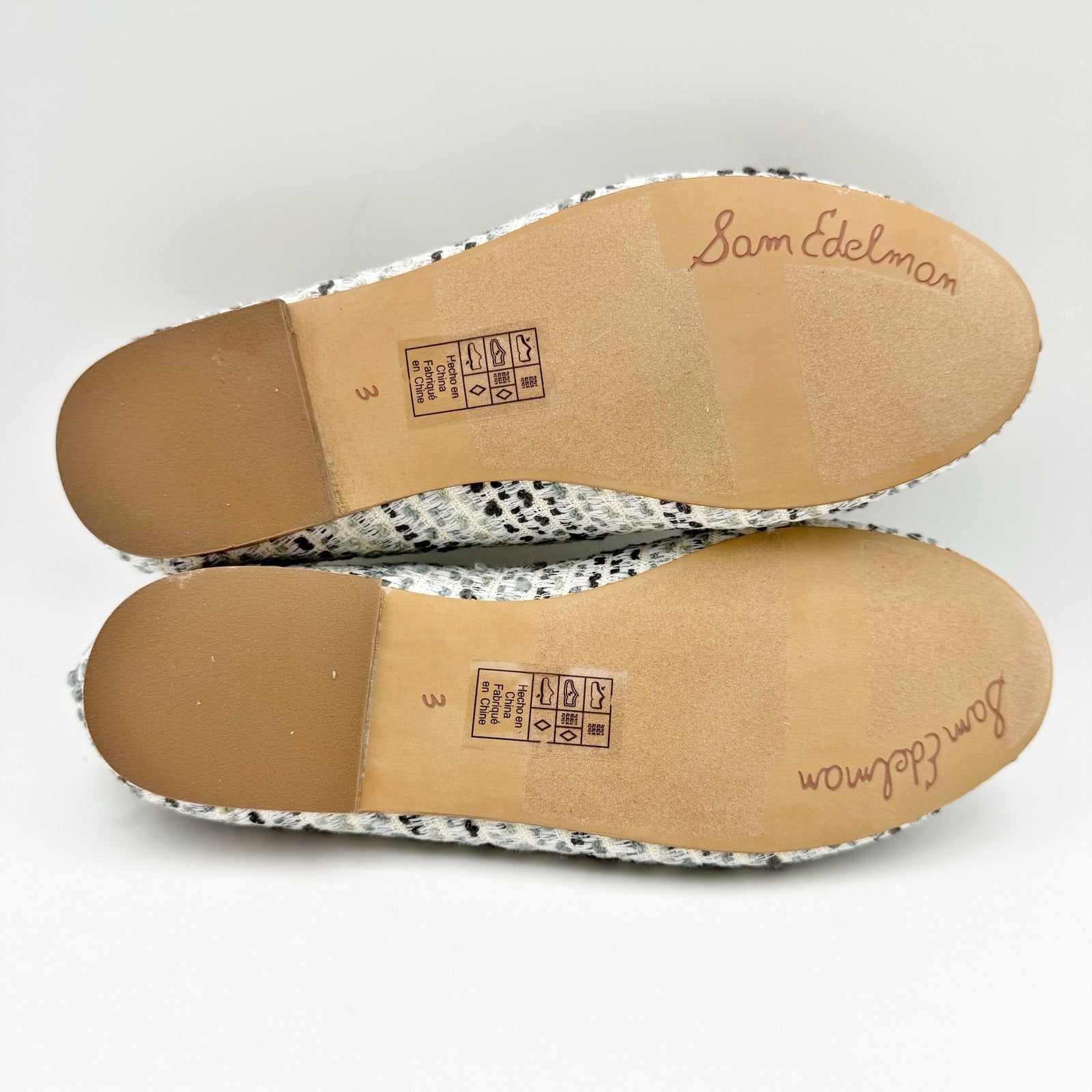 Sam Edelman Kids Felicia Ballet Flats US 3 M EU 35 Taupe Vegan Leather NIB