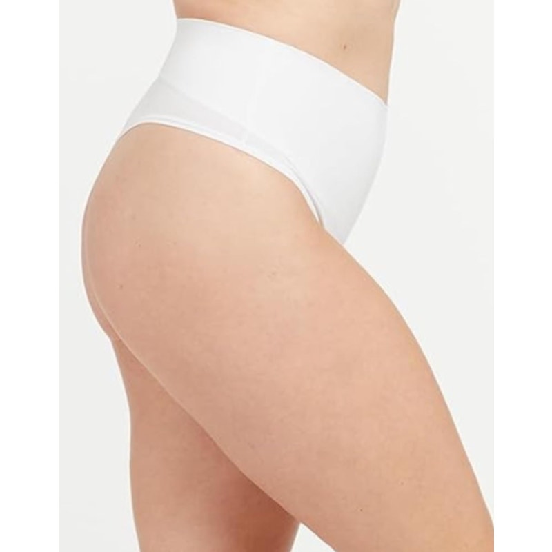 SPANX Women's Cotton Control Thong XL White Tummy Shaping 40052R NWT