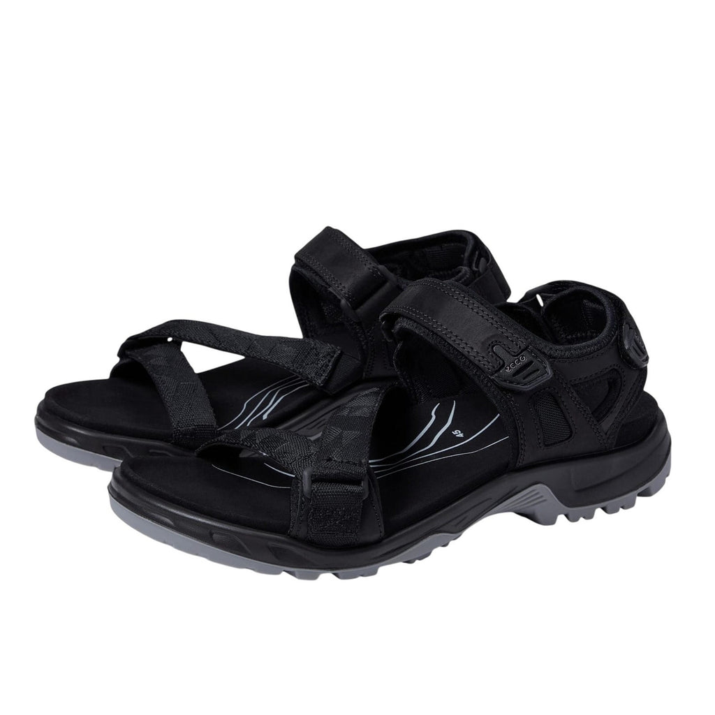 Ecco Men's Yucatan Coast Sandal US 11-11.5 EU 45 Black Leather/Textile