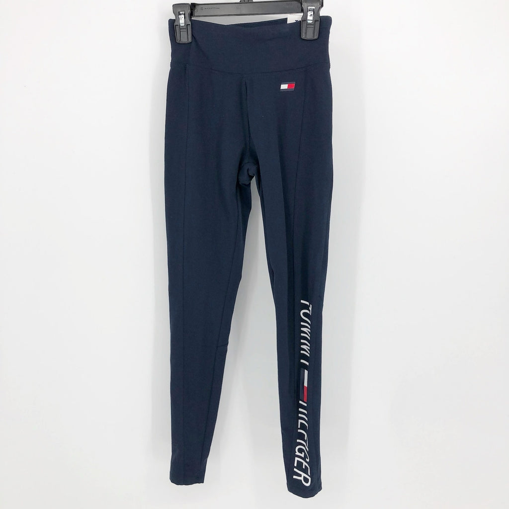Tommy Hilfiger Womens Active Leggings XXS Navy Blue High Rise Full Length NWT
