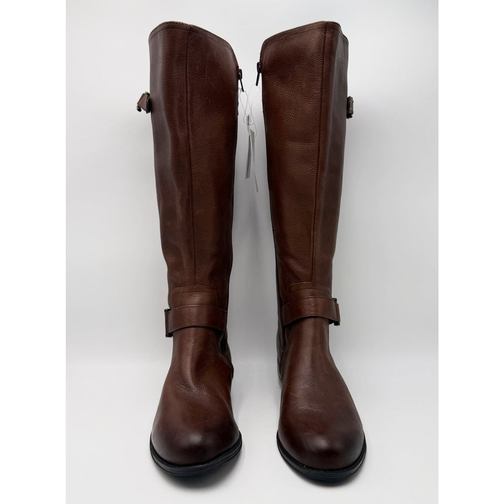 Naturalizer Womens Jillian Wide Calf Knee High Riding Boots Size 9.5 Brown NWOB