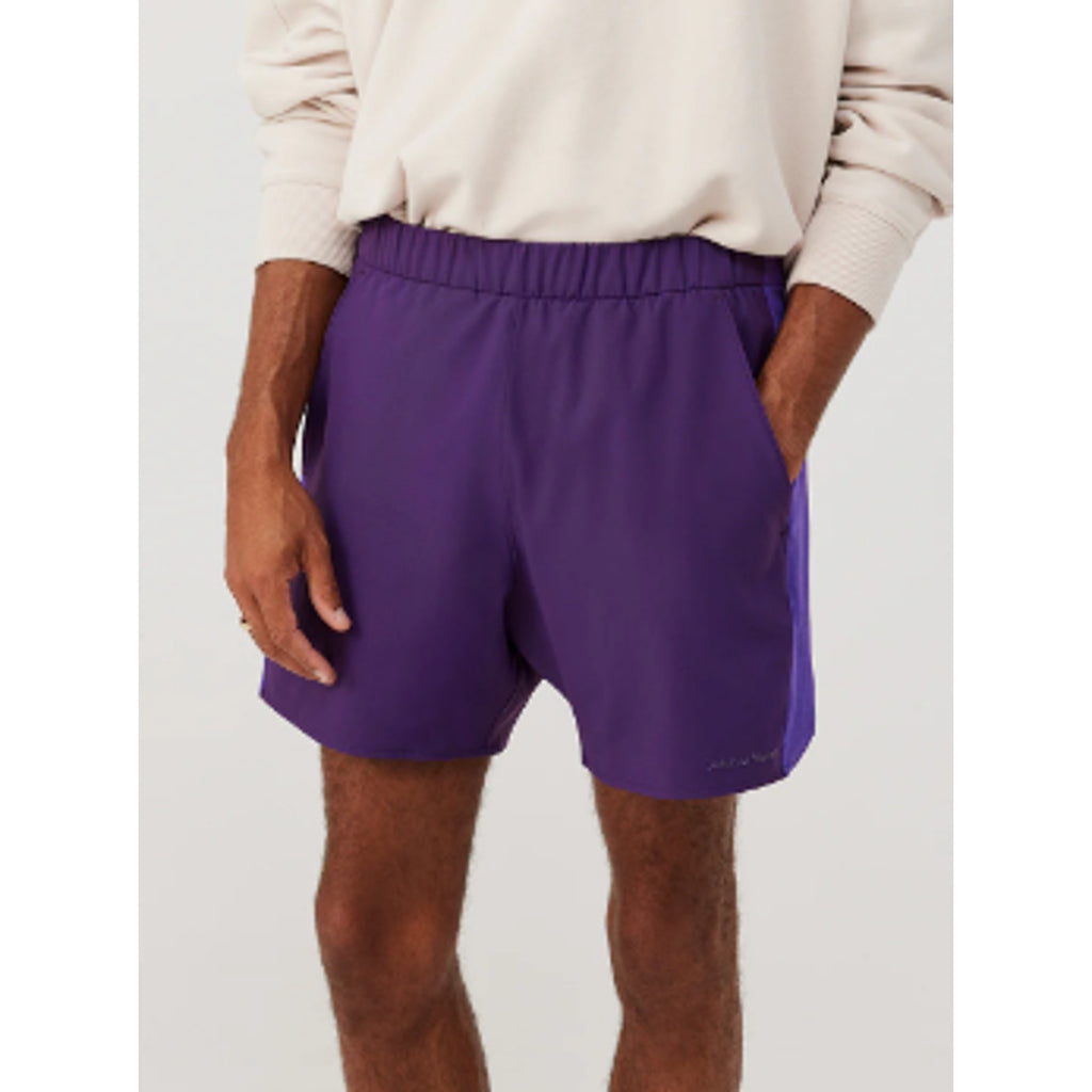 OUTDOOR VOICES Mens High Stride 7" Shorts XS Acai Purple Lightweight Pockets NWT