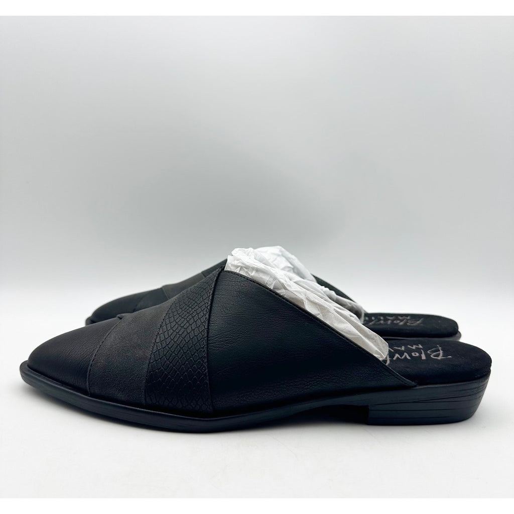 Blowfish Malibu Womens Hazel Mules Size 8.5 M EU 39 Black Vegan Leather NIB